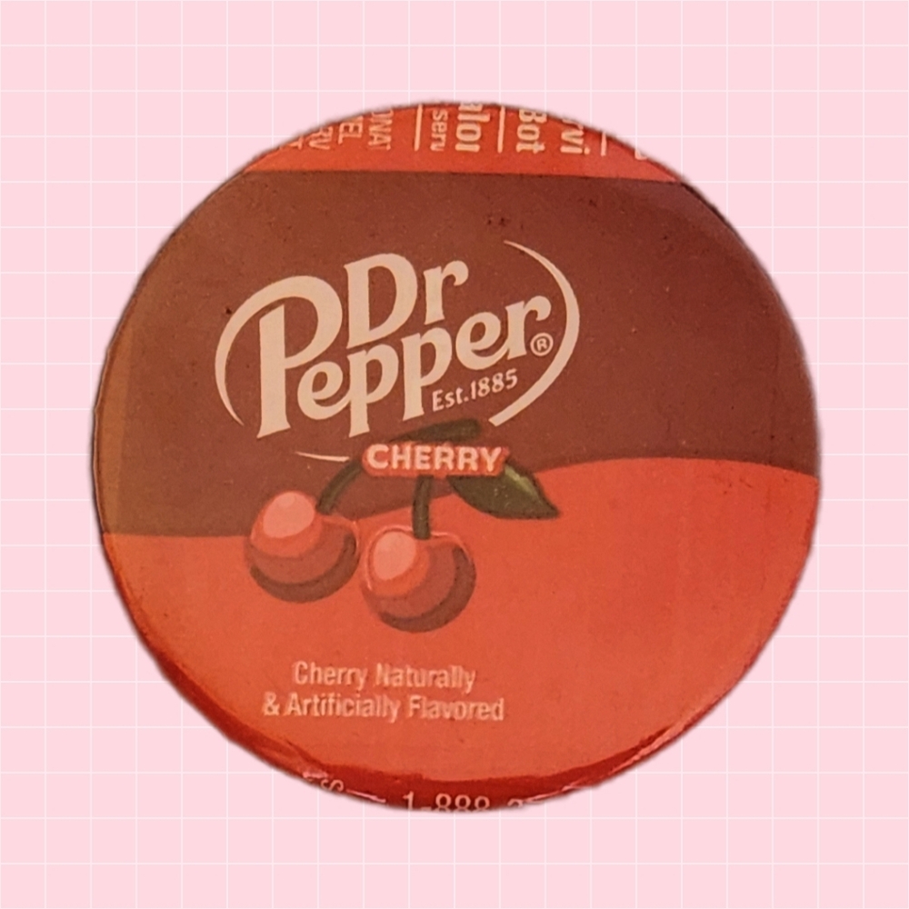 Cherry Dr Pepper 2" Pin